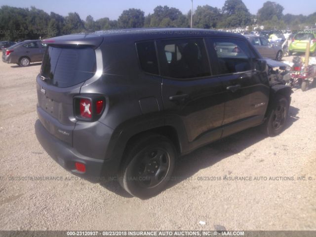 ZACCJBABXHPF15258 - 2017 JEEP RENEGADE SPORT GRAY photo 4