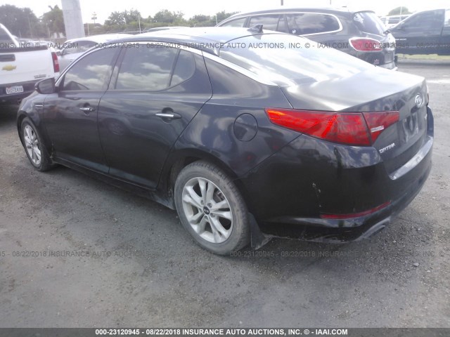 KNAGN4A71B5160782 - 2011 KIA OPTIMA EX/SX BLACK photo 3