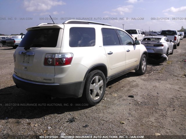 1GKEV337X8J161144 - 2008 GMC ACADIA SLT-2 WHITE photo 4