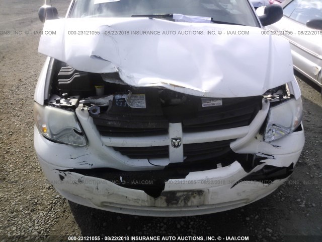 1D4GP45R17B183094 - 2007 DODGE CARAVAN SXT WHITE photo 6