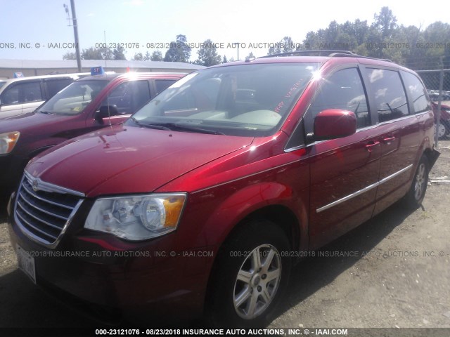 2A4RR5D18AR104573 - 2010 CHRYSLER TOWN & COUNTRY TOURING RED photo 2