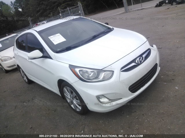 KMHCU5AE0DU076918 - 2013 HYUNDAI ACCENT GLS/SE WHITE photo 1