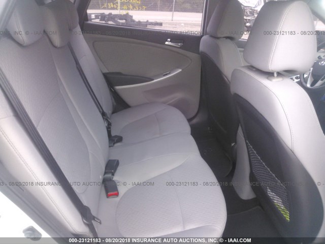 KMHCU5AE0DU076918 - 2013 HYUNDAI ACCENT GLS/SE WHITE photo 8