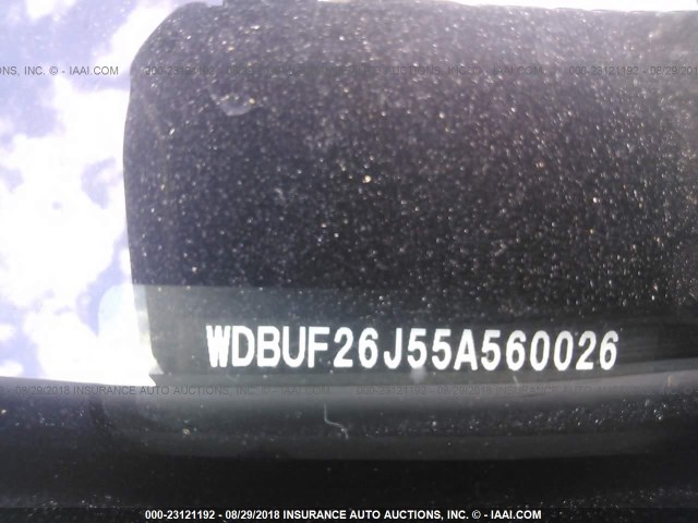 WDBUF26J55A560026 - 2005 MERCEDES-BENZ E 320 CDI WHITE photo 9