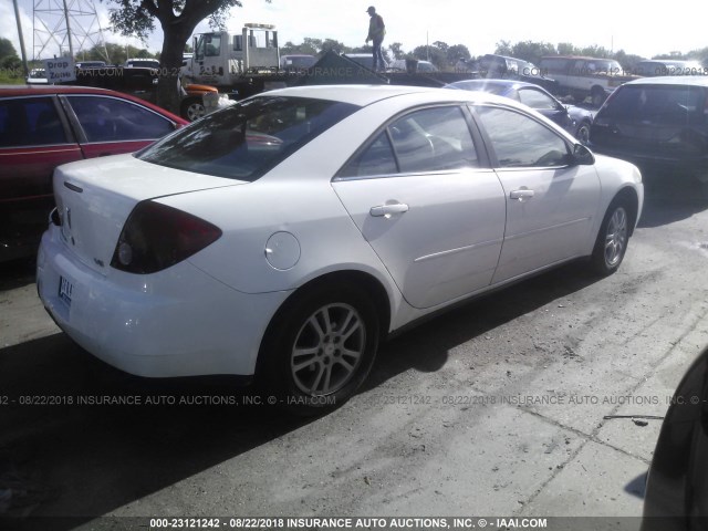 1G2ZG558964269487 - 2006 PONTIAC G6 SE1 WHITE photo 4