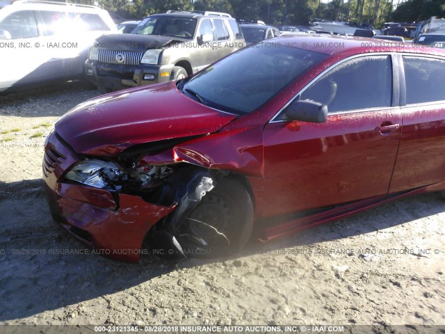 4T1BE46K37U022616 - 2007 TOYOTA CAMRY NEW GENERAT CE/LE/XLE/SE RED photo 6