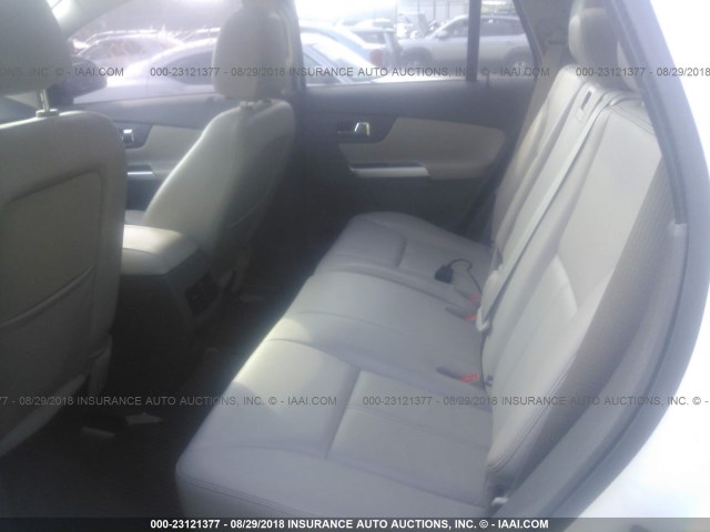 2FMDK4JC7DBB62462 - 2013 FORD EDGE SEL WHITE photo 8