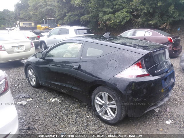 JHMZF1D47CS005356 - 2012 HONDA CR-Z BLACK photo 3