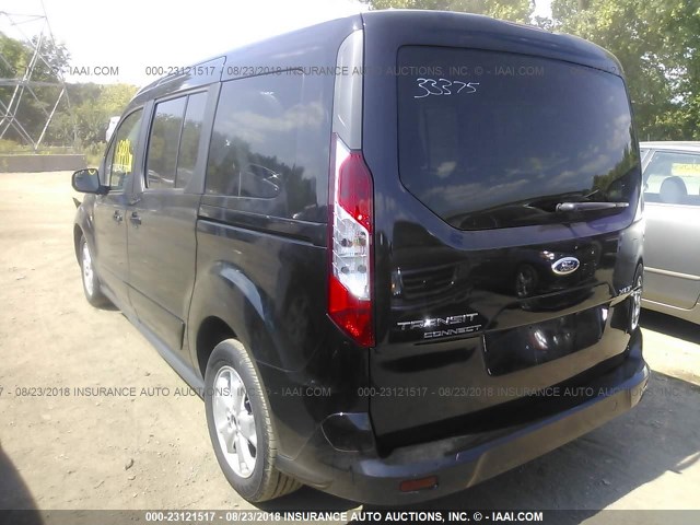 NM0GE9F73E1134590 - 2014 FORD TRANSIT CONNECT XLT BLACK photo 3