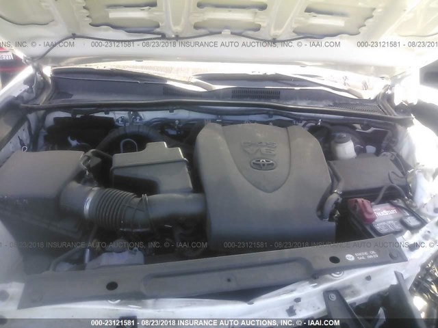 3TMDZ5BN0GM008345 - 2016 TOYOTA TACOMA DBL CAB/SR5/TRD SPORT/OR WHITE photo 10