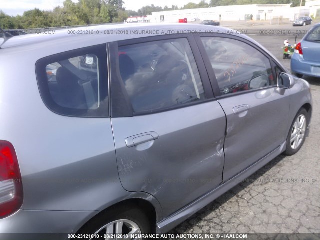 JHMGD38697S038658 - 2007 HONDA FIT S 银色 照片 6