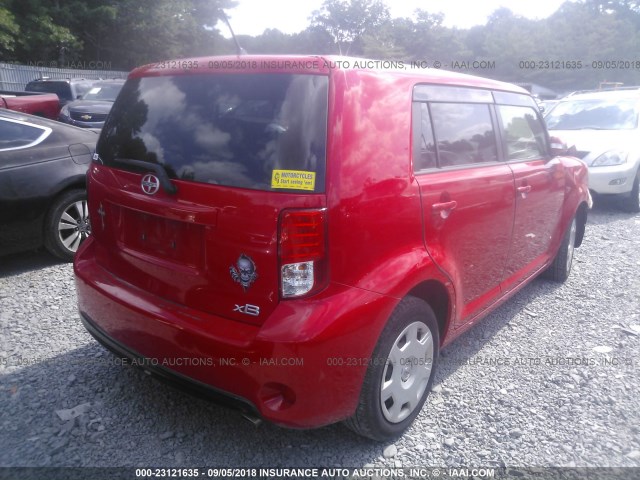 JTLZE4FE0DJ045396 - 2013 TOYOTA SCION XB 红色 照片 4