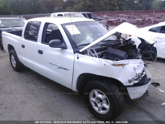 1B7GL2AX4YS623845 - 2000 DODGE DAKOTA QUAD WHITE photo 1