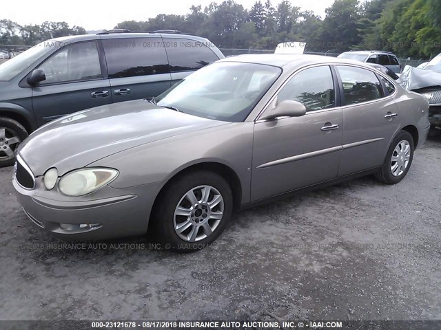 2G4WC582761298642 - 2006 BUICK LACROSSE CX Dark Brown photo 2