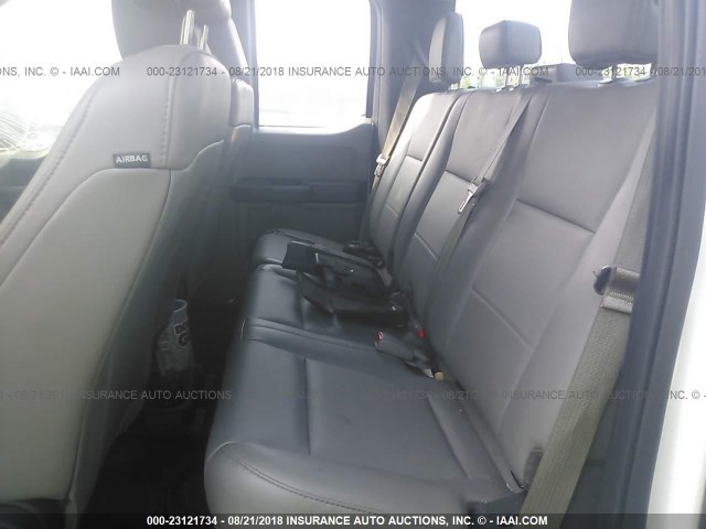 1FTEX1EP4HKC30816 - 2017 FORD F150 SUPER CAB WHITE photo 8