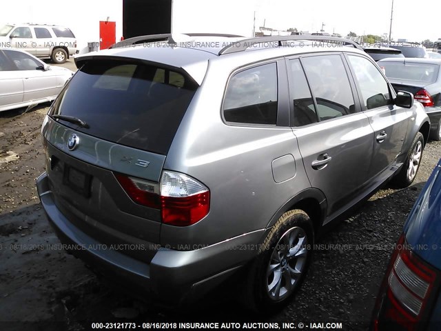 WBXPC93499WJ27514 - 2009 BMW X3 GRAY photo 4