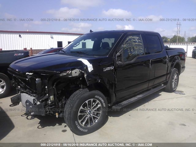 1FTEW1EG1JFA40943 - 2018 FORD F150 SUPERCREW MAROON photo 2