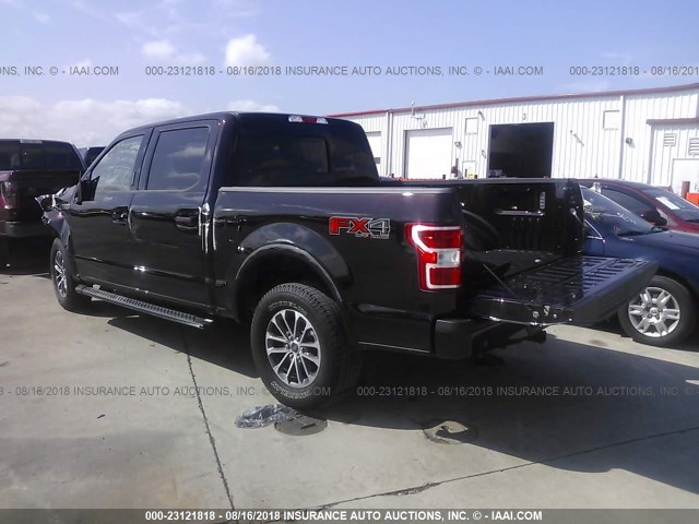 1FTEW1EG1JFA40943 - 2018 FORD F150 SUPERCREW MAROON photo 3