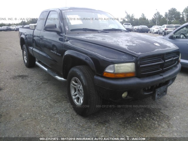 1B7GG32N32S591291 - 2002 DODGE DAKOTA SPORT/RT BLACK photo 1