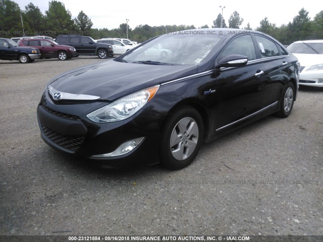 KMHEC4A42BA017400 - 2011 HYUNDAI SONATA HYBRID BLACK photo 2