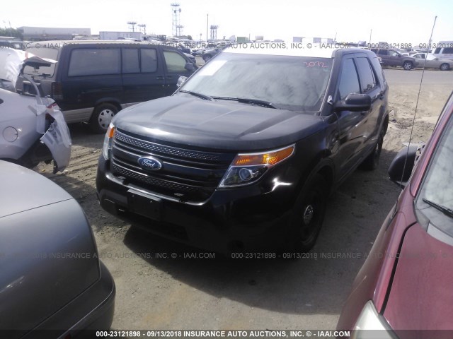 1FM5K8ARXDGC41469 - 2013 FORD EXPLORER POLICE INTERCEPTOR BLACK photo 2