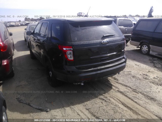 1FM5K8ARXDGC41469 - 2013 FORD EXPLORER POLICE INTERCEPTOR BLACK photo 3