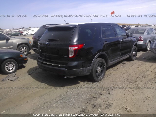 1FM5K8ARXDGC41469 - 2013 FORD EXPLORER POLICE INTERCEPTOR BLACK photo 4