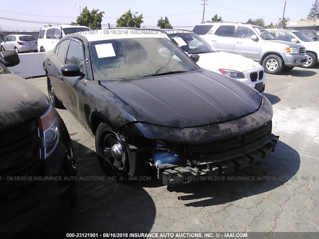 2C3CDXAG8GH340190 - 2016 DODGE CHARGER POLICE BLACK photo 1