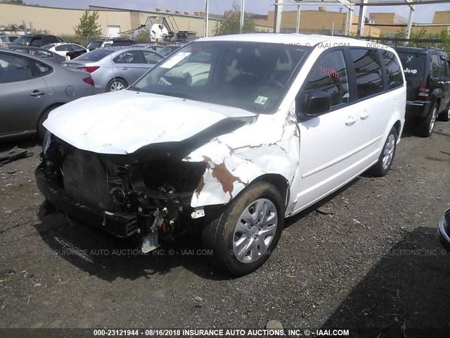 2C4RDGBG6HR641220 - 2017 DODGE GRAND CARAVAN SE WHITE photo 2