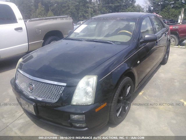 1G6DC67A250194129 - 2005 CADILLAC STS BLACK photo 2