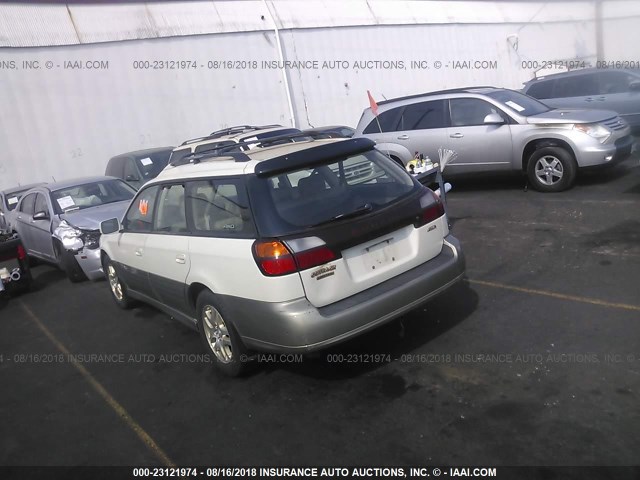 4S3BH686827663548 - 2002 SUBARU LEGACY OUTBACK LIMITED WHITE photo 3