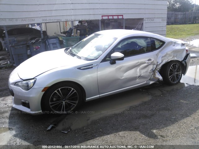 JF1ZCAC1XE9602132 - 2014 SUBARU BRZ 2.0 LIMITED SILVER photo 2