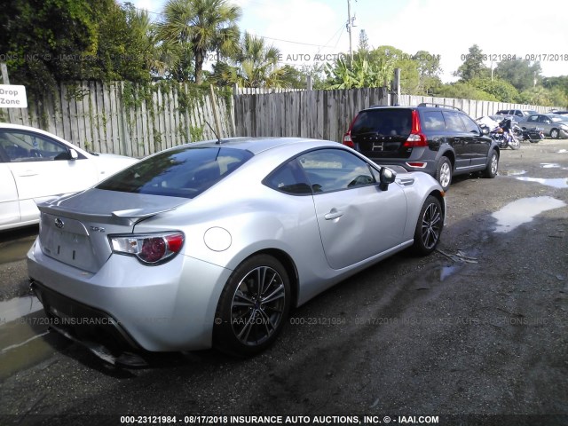 JF1ZCAC1XE9602132 - 2014 SUBARU BRZ 2.0 LIMITED SILVER photo 4