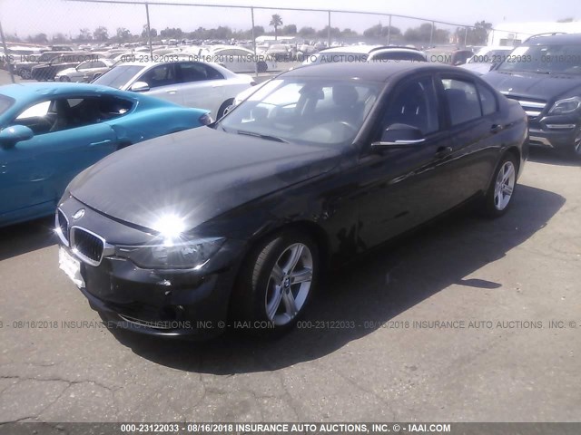 WBA3C1C52DF441047 - 2013 BMW 328 I SULEV BLACK photo 2