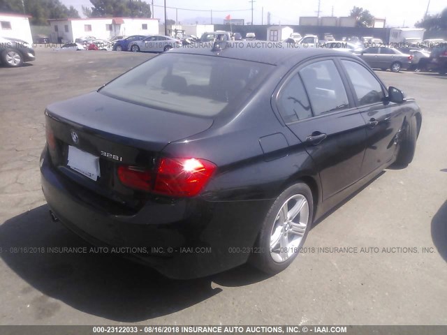 WBA3C1C52DF441047 - 2013 BMW 328 I SULEV BLACK photo 4