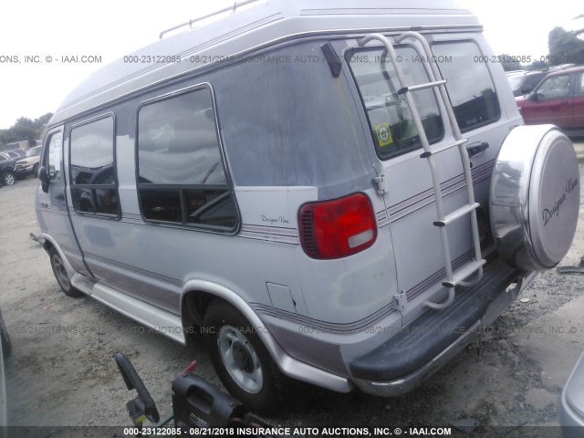 2B6HB21YXRK123883 - 1994 DODGE RAM VAN B250 GRAY photo 3