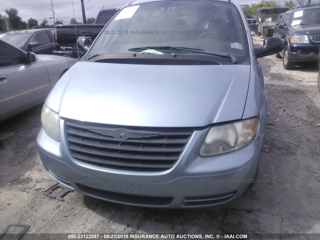 1C4GP45R35B145456 - 2005 CHRYSLER TOWN & COUNTRY  BLUE photo 6