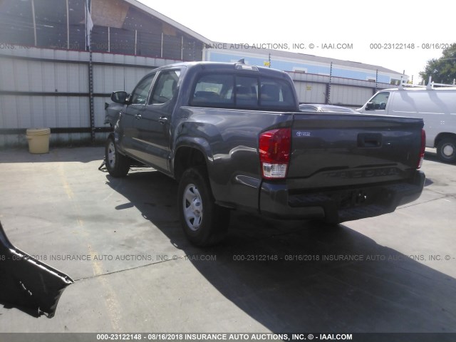 5TFAX5GN8GX053559 - 2016 TOYOTA Tacoma DOUBLE CAB/SR/SR5 GRAY photo 3