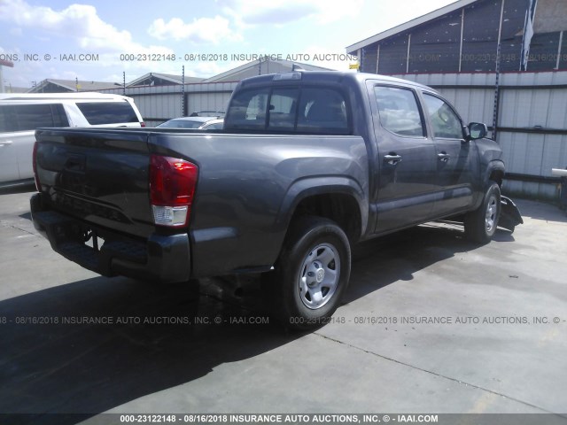 5TFAX5GN8GX053559 - 2016 TOYOTA Tacoma DOUBLE CAB/SR/SR5 GRAY photo 4