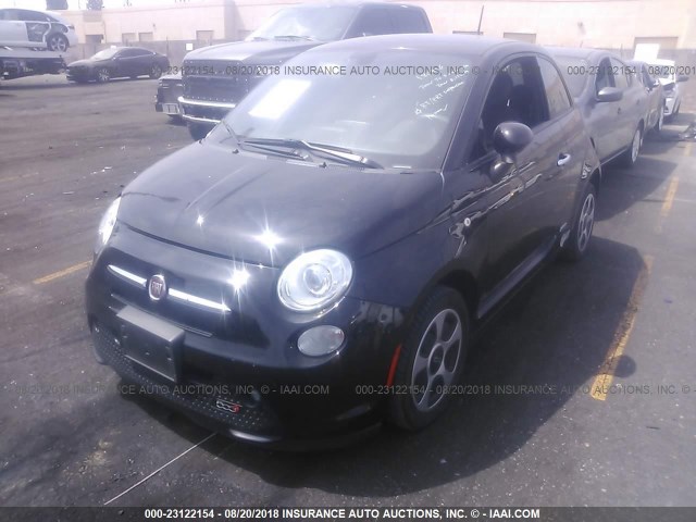 3C3CFFGE6GT201631 - 2016 FIAT 500 ELECTRIC BLACK photo 2