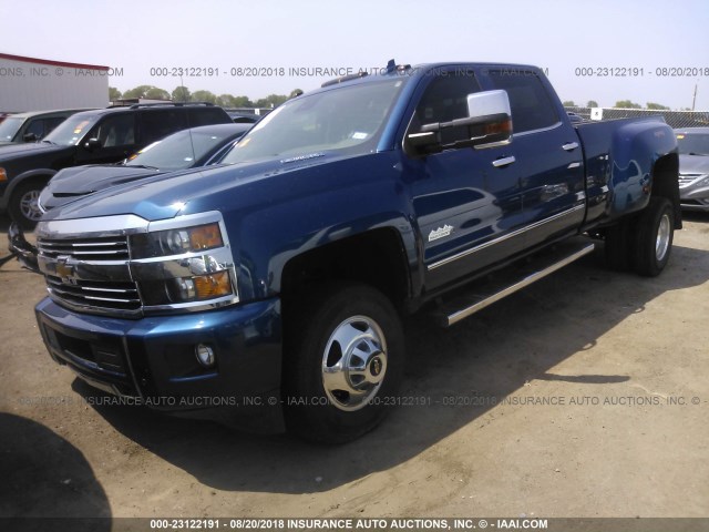 1GC4K1E82GF238178 - 2016 CHEVROLET SILVERADO K3500 HIGH COUNTRY BLUE photo 2