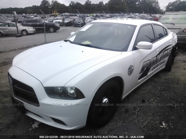 2C3CDXAG9CH295562 - 2012 DODGE CHARGER POLICE WHITE photo 2