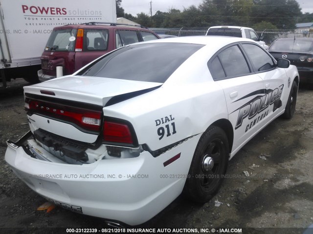 2C3CDXAG9CH295562 - 2012 DODGE CHARGER POLICE WHITE photo 4