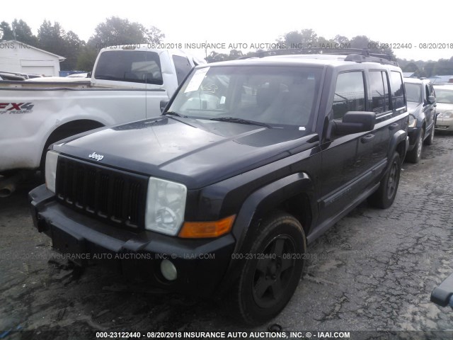 1J8HH48N96C226511 - 2006 JEEP COMMANDER BLACK photo 2