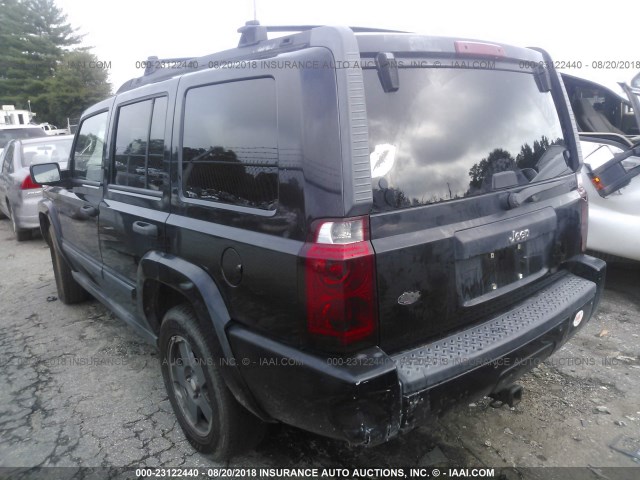 1J8HH48N96C226511 - 2006 JEEP COMMANDER BLACK photo 3