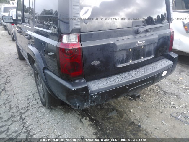 1J8HH48N96C226511 - 2006 JEEP COMMANDER BLACK photo 6