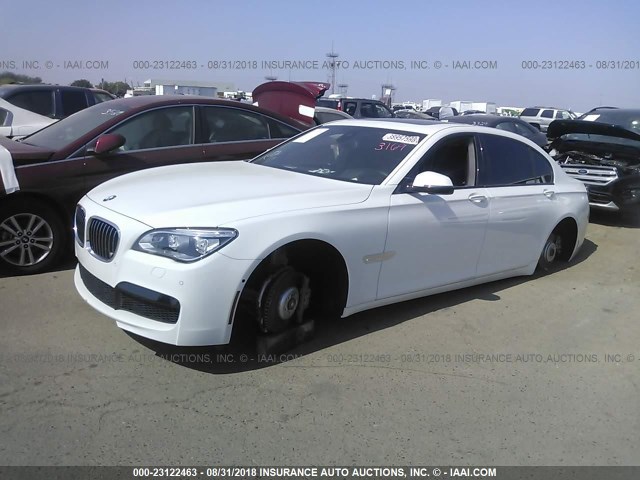 WBAYE8C51ED134880 - 2014 BMW 750 LI WHITE photo 2