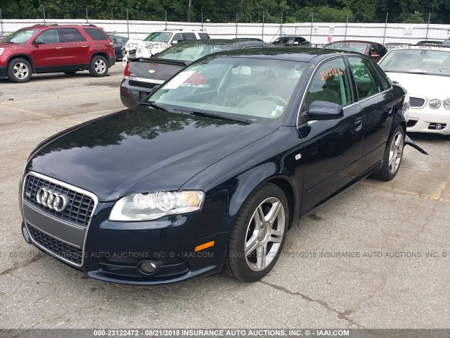 WAUAF78E08A057071 - 2008 AUDI A4 2.0T Dark Blue photo 2