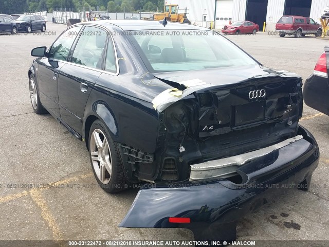 WAUAF78E08A057071 - 2008 AUDI A4 2.0T Dark Blue photo 3