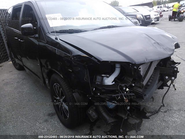 2C4RDGEG0JR283632 - 2018 DODGE GRAND CARAVAN GT BLACK photo 1